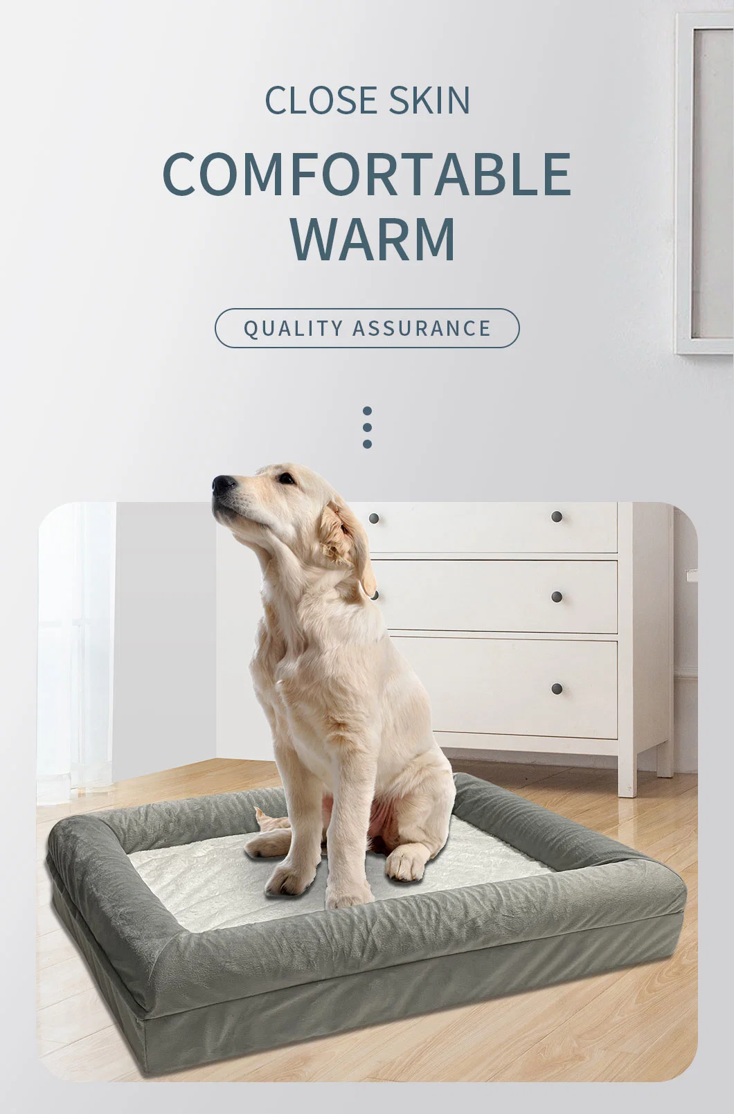 Super Warm Soft Flannel Fabric Memory Foam Mattress Pet Dog Bed Products