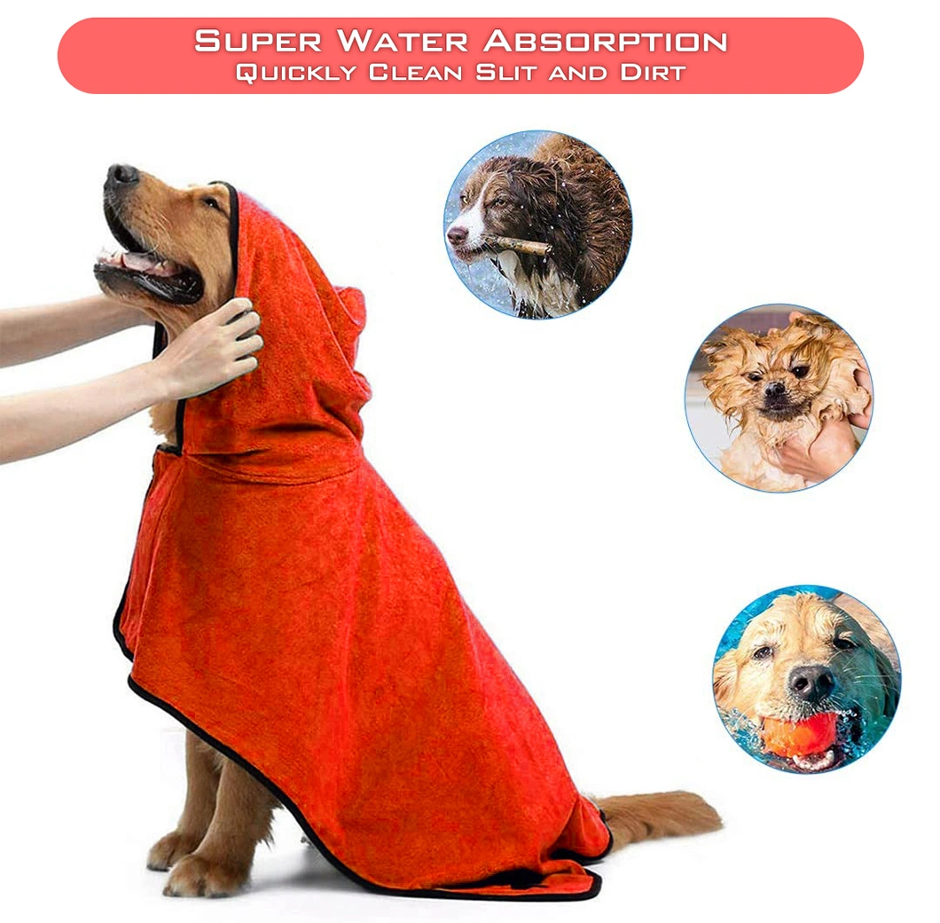 Absorbent Bathrobe Warm Grooming Quick Drying Pet Cat Towel Wholesale Dog Products