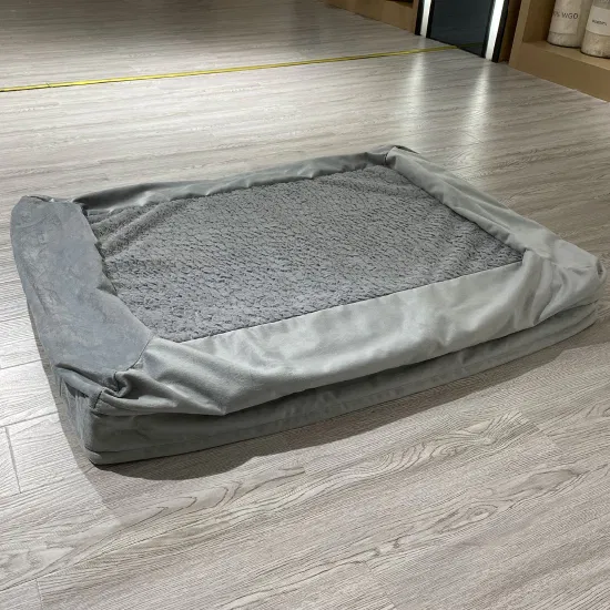 超暖かいソフトフランネル生地の低反発マットレスペット犬用ベッド製品