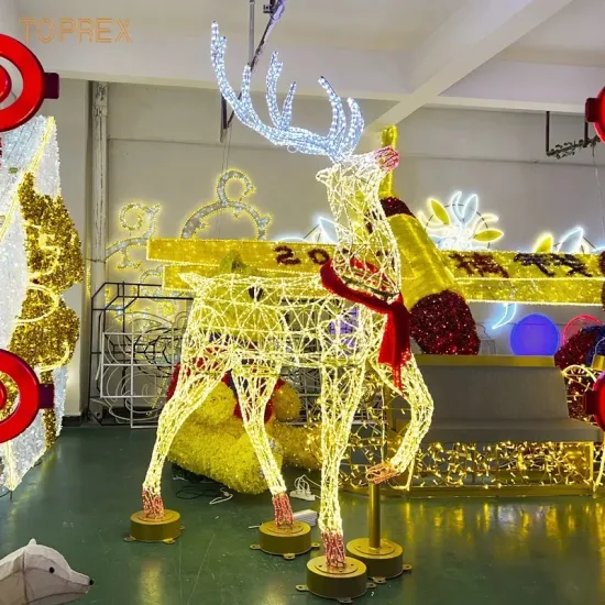 中国卸売屋外大型ナヴィダード クリスマス トナカイ ライト